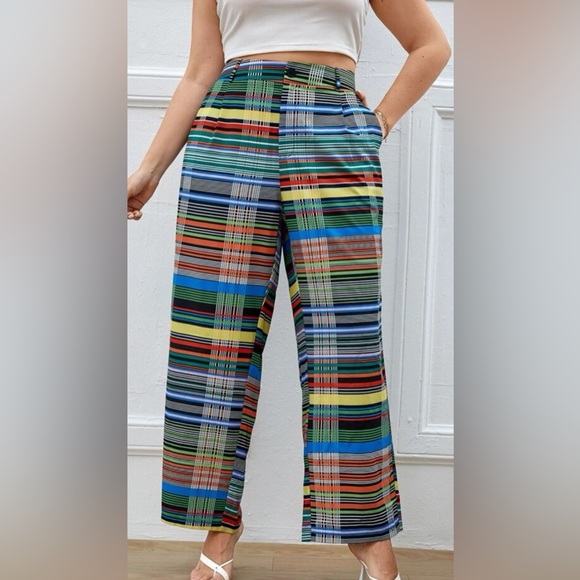 Pants - WOMENS STRIPED CROPPED PANTS